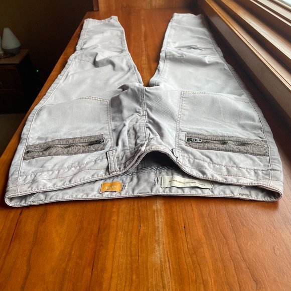 Pilcro and the Letterpress Moto Zip Tan Skinny Pants Size 4 - Picture 5 of 10